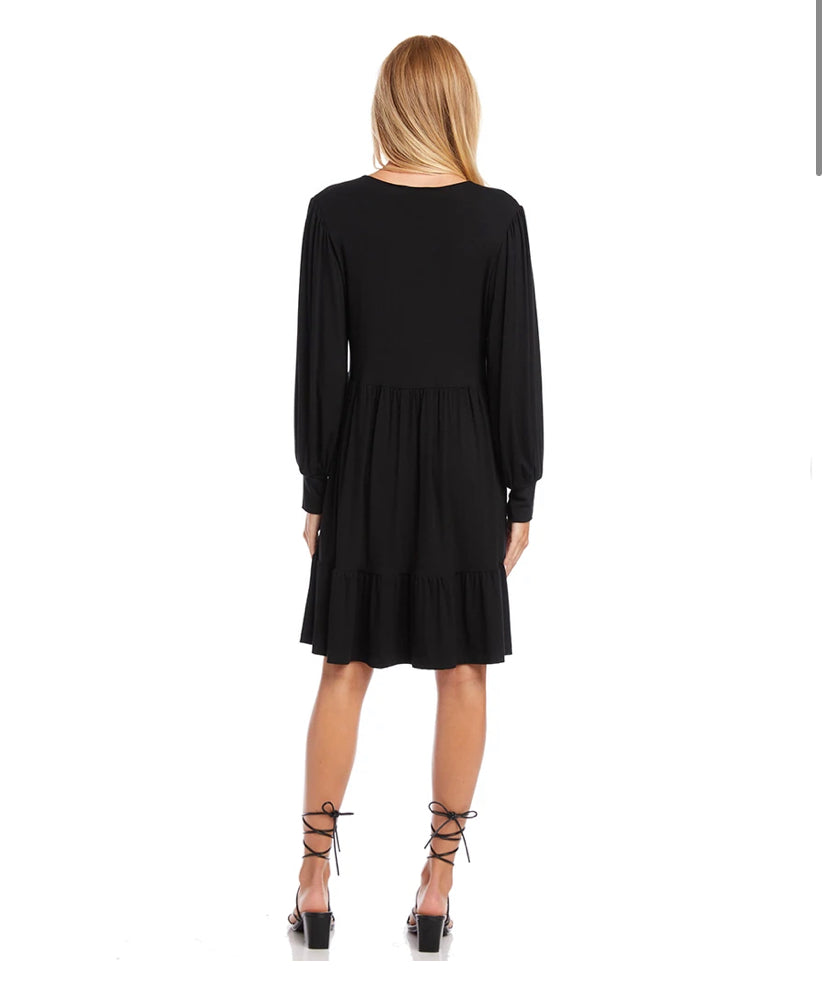 Karen Kane: Long Sleeve Tiered Dress in ...